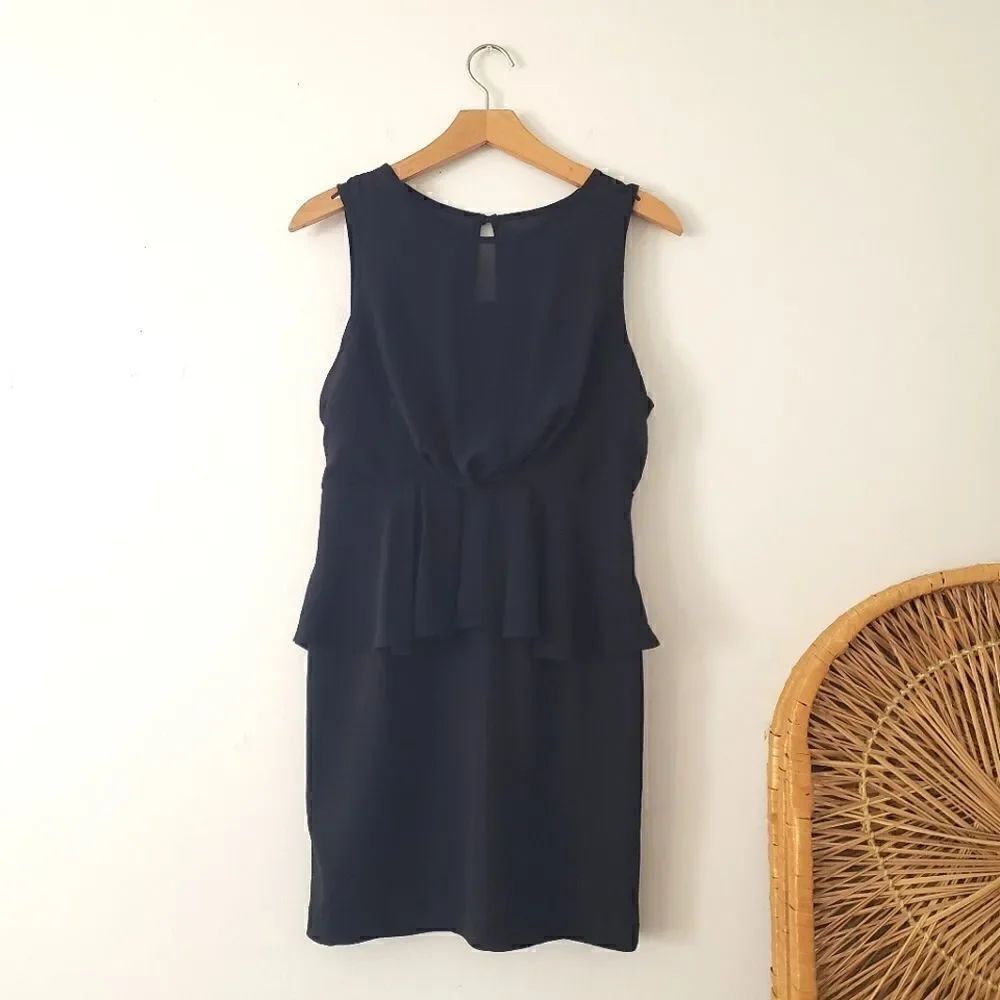Forever 21 Black Mini Peplum Dress S
